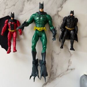 Batman Action Figure Set - Green, Red, and Black